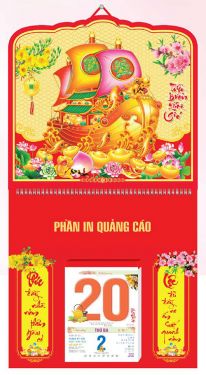 BÌA LỊCH LÒ XO GIỮA GẮN BLOC (37x70) - THUẬN BUỒM XUÔI GIÓ (AK19) - Xuân Bính Ngọ 2026