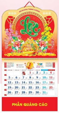 LỊCH LÒ XO GIỮA GẮN BỘ SỐ (37x70) - PHÚ QUÝ VẠN NIÊN (AK37) - Xuân Bính Ngọ 2026