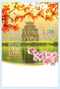 LỊCH LÒ XO 7 TỜ (40x60) - PHONG CẢNH VIỆT NAM (AK40) - Xuân Bính Ngọ 2026