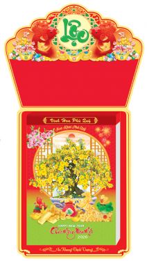 LỊCH BLOC SIÊU ĐẠI (20x30) - Bon Sai Phong Thuỷ (MT05) - Xuân Bính Ngọ 2026