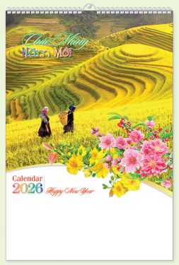 LỊCH 7 TỜ LÒ XO (40X60) - Được Mùa  (MT16) - Xuân Bính Ngọ 2026