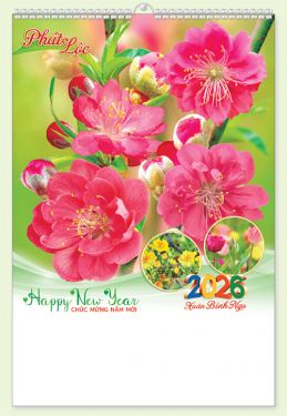 LỊCH 7 TỜ LÒ XO (40X60) - Phát Lộc (MT27) - Xuân Bính Ngọ 2026