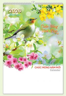 LỊCH 7 TỜ LÒ XO (40X60) - Cuộc Sống Tươi Đẹp (M32) - Xuân Bính Ngọ 2026