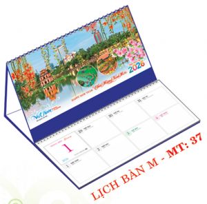 Lịch bàn chữ M (24x17 cm) - Việt Nam Thịnh Vượng (MT37) - Xuân Bính Ngọ 2026