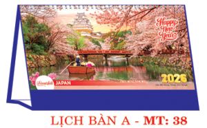 Lịch bàn chữ A (24x17 cm) - Nhật Bản Tươi Đẹp (MT38) - Xuân Bính Ngọ 2026