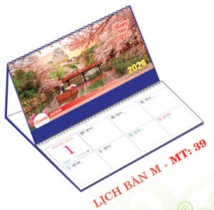 Lịch bàn chữ M (24x17 cm) - Nhật Bản Tươi Đẹp (MT39) - Xuân Bính Ngọ 2026