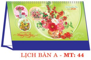Lịch bàn chữ A (24x17 cm) - Nghệ Thuật Cắm Hoa (MT44) - Xuân Bính Ngọ 2026