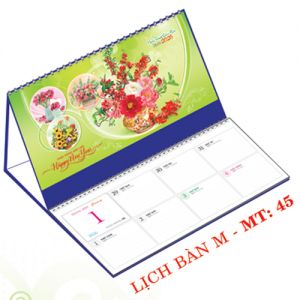 Lịch bàn chữ M (24x17 cm) - Nghệ Thuật Cắm Hoa (MT45) - Xuân Bính Ngọ 2026
