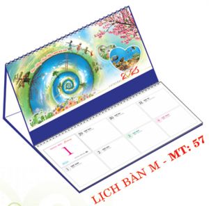 Lịch bàn chữ M (24x17 cm) - Thế Giới Xanh (MT57) - Xuân Bính Ngọ 2026
