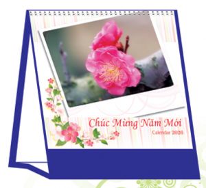 Lịch bàn chữ A (21.5x18 cm) - Hoa Đẹp (MT62) - Xuân Bính Ngọ 2026