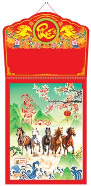 Lịch 52 tuần (30x40 cm) - Bình Ngọ phát tài (NH20) - Xuân Bính Ngọ 2026