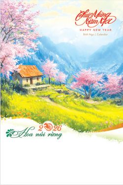 Lịch lò xo 7 tờ (40x60 cm) - Hoa núi rừng (NH35) - Xuân Bính Ngọ 2026