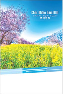 Lịch lò xo 7 tờ (40x60 cm) - Thiên nhiên bốn mùa (NH40) - Xuân Bính Ngọ 2026