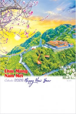 Lịch lò xo 7 tờ (40x60 cm) - Việt Nam mến thương (NH43) - Xuân Bính Ngọ 2026