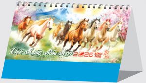 Lịch bàn chữ A (24x16 cm) - Bính Ngọ Tài Lộc (NH66) - Xuân Bính Ngọ 2026