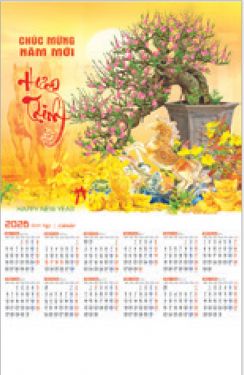 Lịch 1 tờ nẹp sắt (45x70 cm) - NH80 - Xuân Bính Ngọ 2026
